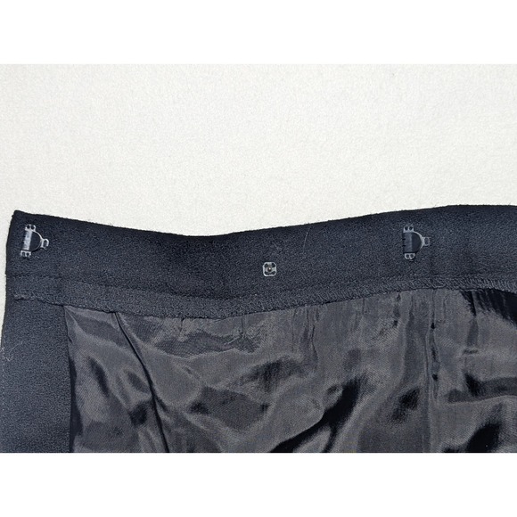 Anne Klein II Vintage Black 100% Wool Midi Skirt USA Made Size 6 - Picture 5 of 7